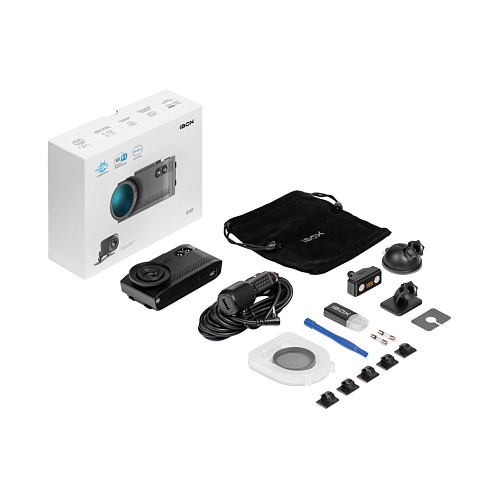 Видеорегистратор с сигнатурным радар-детектором iBOX EVO LaserVision WiFi Signature Dual + Внутрисалонная камера iBOX RearCam FHD4